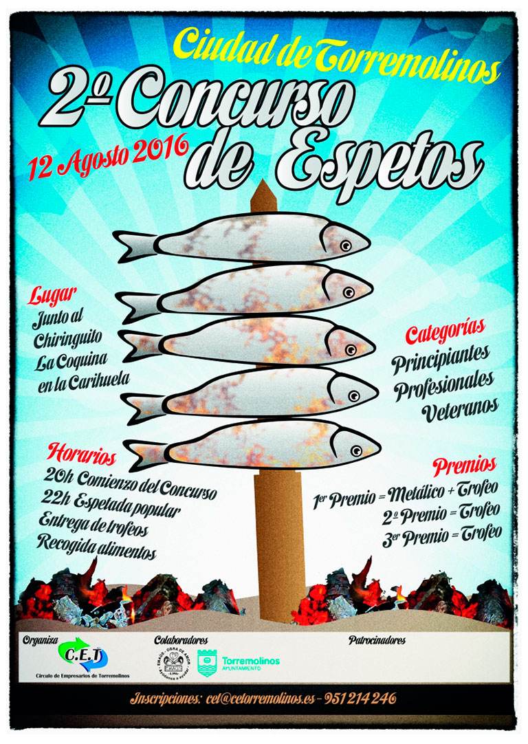 Cartel del 2º Concurso de Espetos Ciudad de Torremolinos