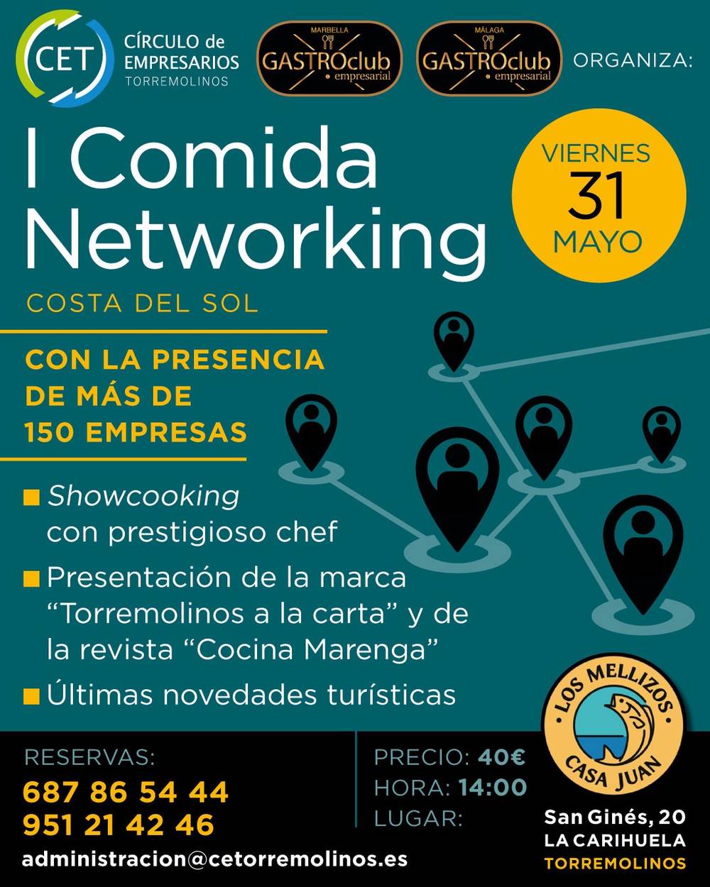 Cartel de la I Comida Networking 2019