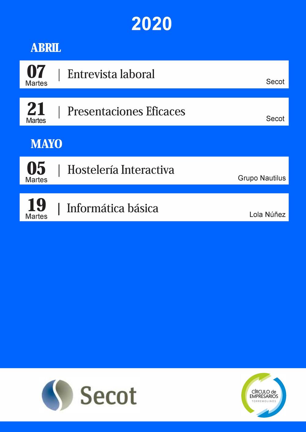 Cartel formación 4